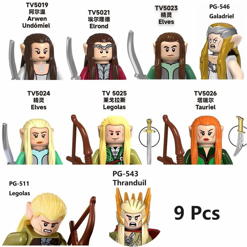 Figuras de acción de El Señor de los Anillos, juguete de bloques de construcción, Orc, uruk-hai, Goblin, Sauron, gandf, Saruman, Frodo, TV6401, TV6402