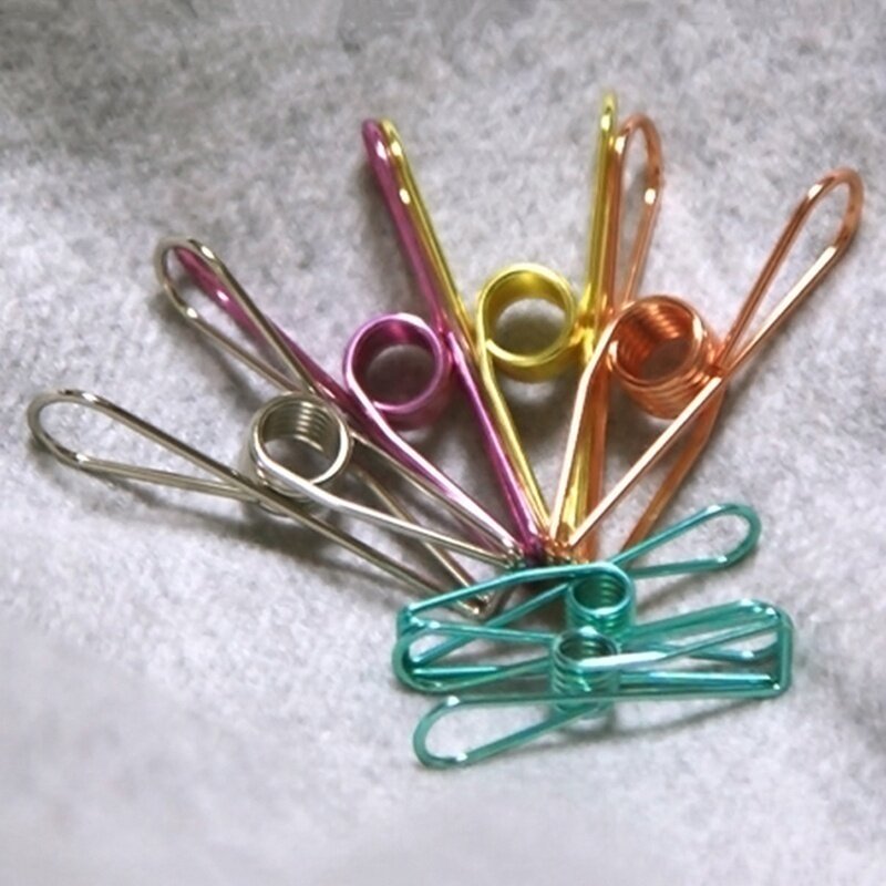 Mini Clip de Metal colorido, marcador decorativo, sobre, papel de escritura, Clips de archivo, herramienta escolar de oficina, organizadores de escritorio