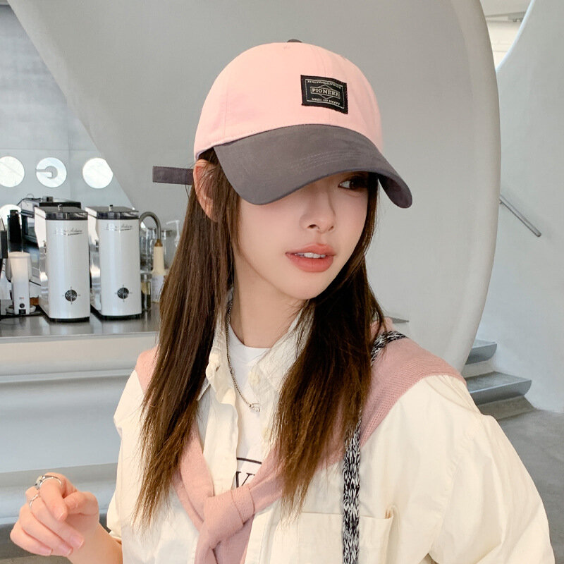 Koreańska wersja nowa wiosna i jesienna czapka dla kobiet, modna czapka z daszkiem z literowym logo, swobodna, wszechstronna, ochrona przed słońcem