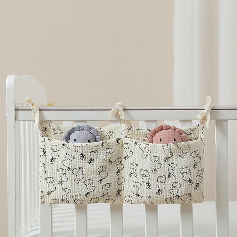 Portable Baby Crib Storage Bag Multifunctional Newborn Bed Headboard Organizer For Kids Storage Bag Baby Bedding Diaper Bag