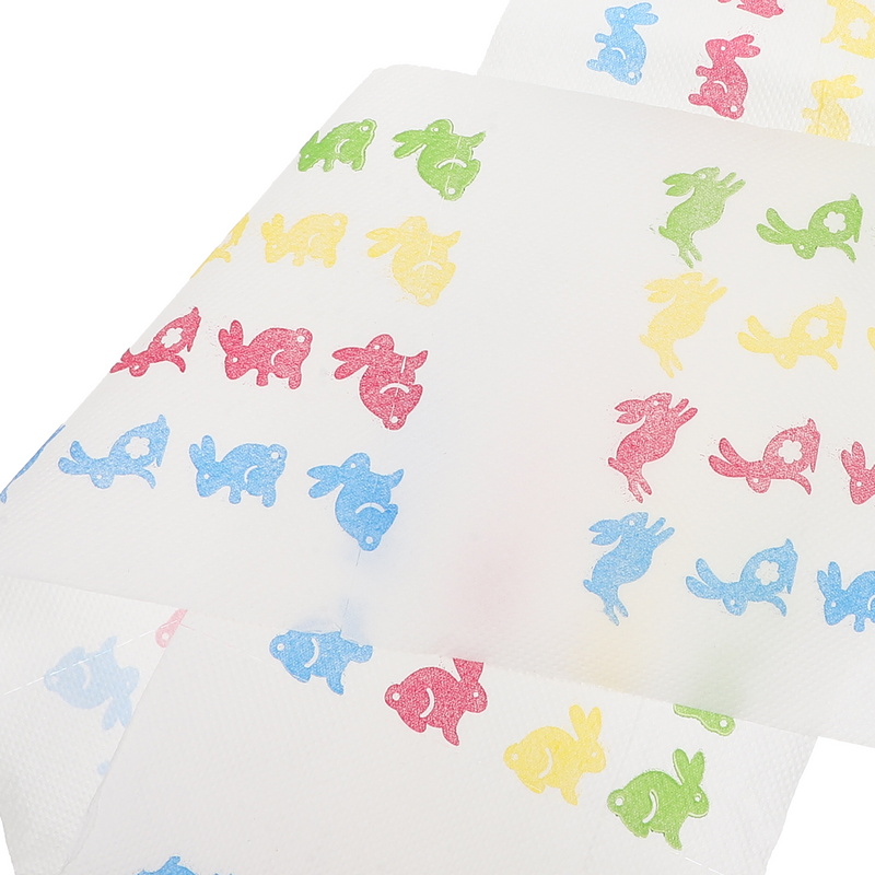 2 rollos de papel higiénico decorativo con patrón de Pascua, servilletas de papel higiénico desechables, pañuelos de decoración de Pascua