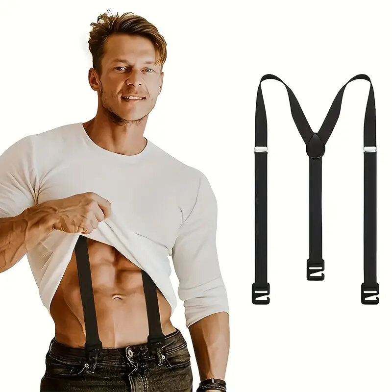 2.5cm Width Men's Suspenders New Creative 3 Hooks Suspenders Man Pants Casual Mens Trouser Suspenders Fashion Adjustable Brace