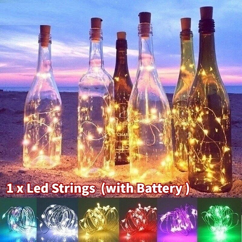 3M luci per bottiglie di vino con sughero LED String Light filo di rame fata ghirlanda luci festa di natale decorazione di nozze