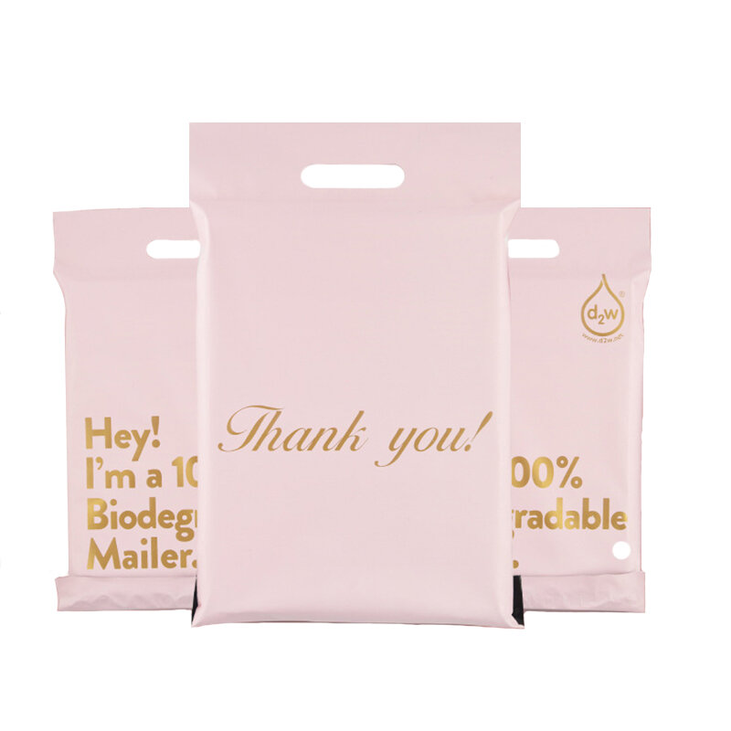 50 pçs biodegradável envelope de correio portátil saco expresso de plástico presente envio embalagem saco 25.5x33cm logística mailing bags