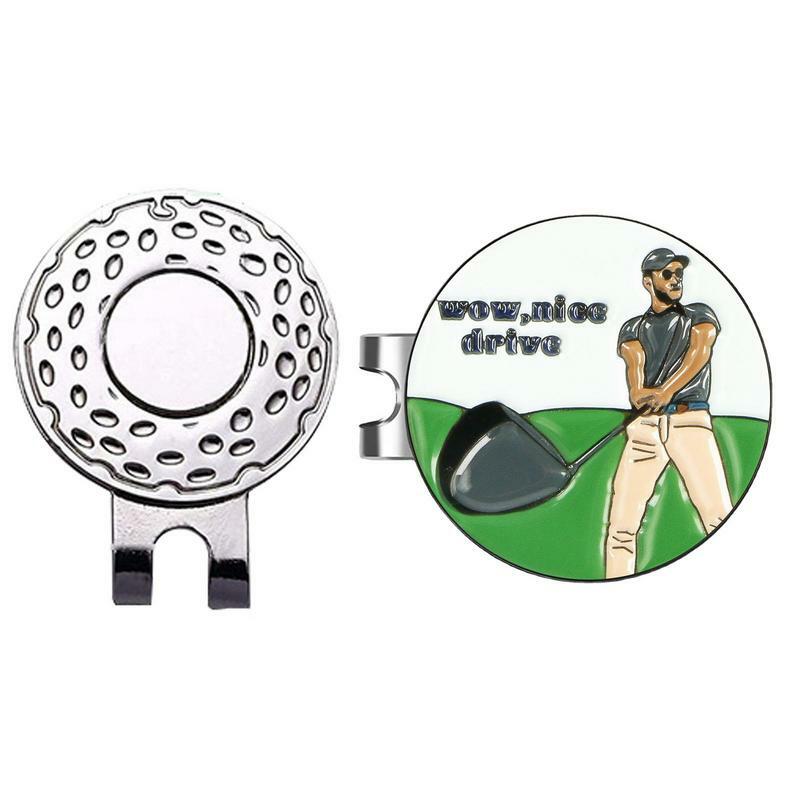 Pemegang penanda Golf magnetik, penanda bola Golf magnetik, klip topi suasana Golf dengan magnet kuat untuk aman