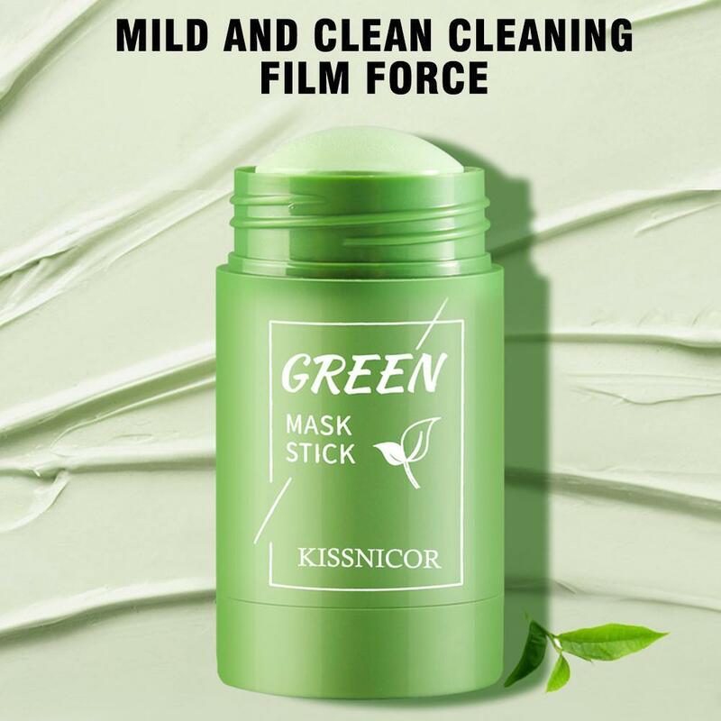 1/2/3 Pcs Girl Green Tea Solid Mask Deep Cleaning Mud Oil Control Anti-Acne Masks Purifying Clay Stick Mask