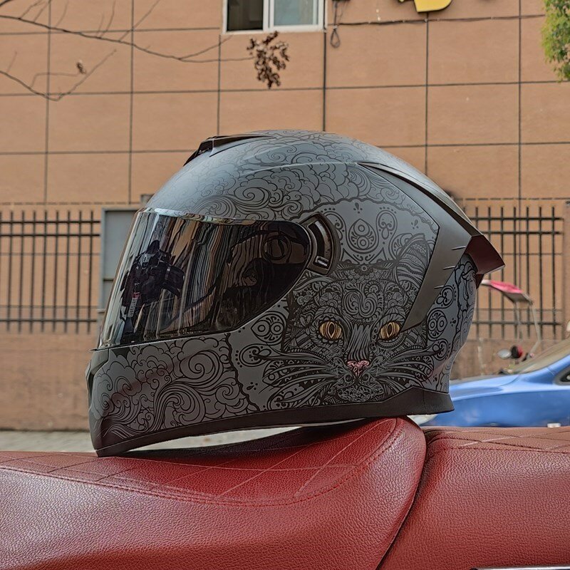 Capacete e segurança para motocicleta scooter casco moto modular capacetes motor rosto cheio integral motorsiklet kask