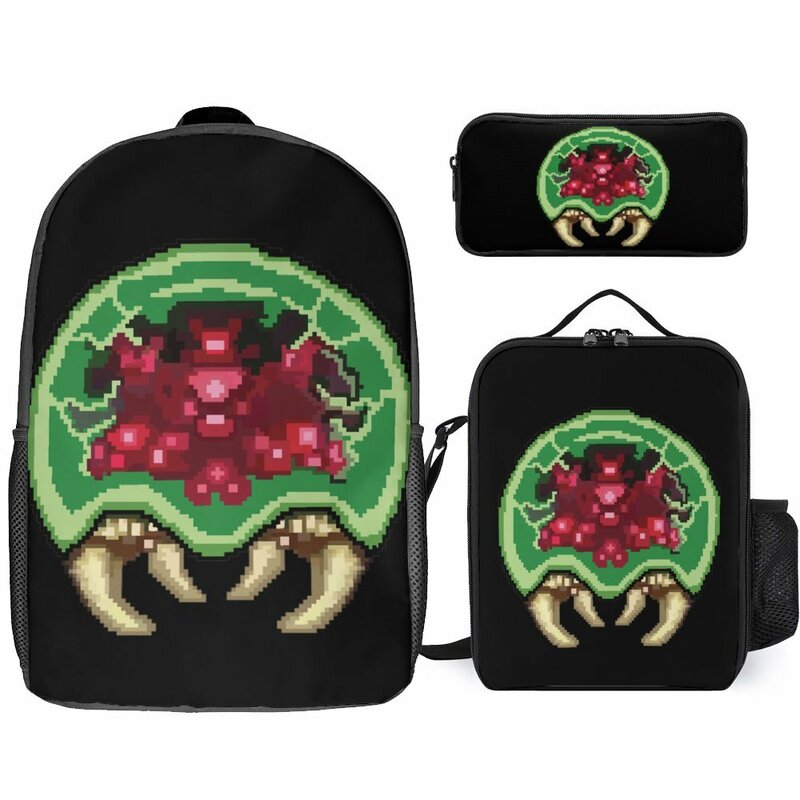 Super Metroidss For Sale Secure Cozy Pencil Case 3 in 1 Set 17 Inch Backpack Lunch Bag Pen Bag Travel Classic