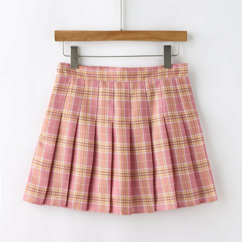 Falda a cuadros de estilo Preppy para mujer, Falda plisada de cintura alta para estudiantes, uniformes Harajuku, faldas de baile para damas y niñas