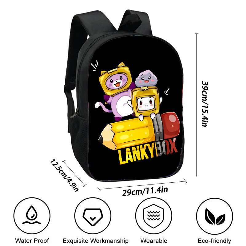 Mochila LankyBox tas sekolah anak, ransel sekolah kartun untuk anak laki-laki perempuan, ringan dan tahan lama, hadiah terbaik