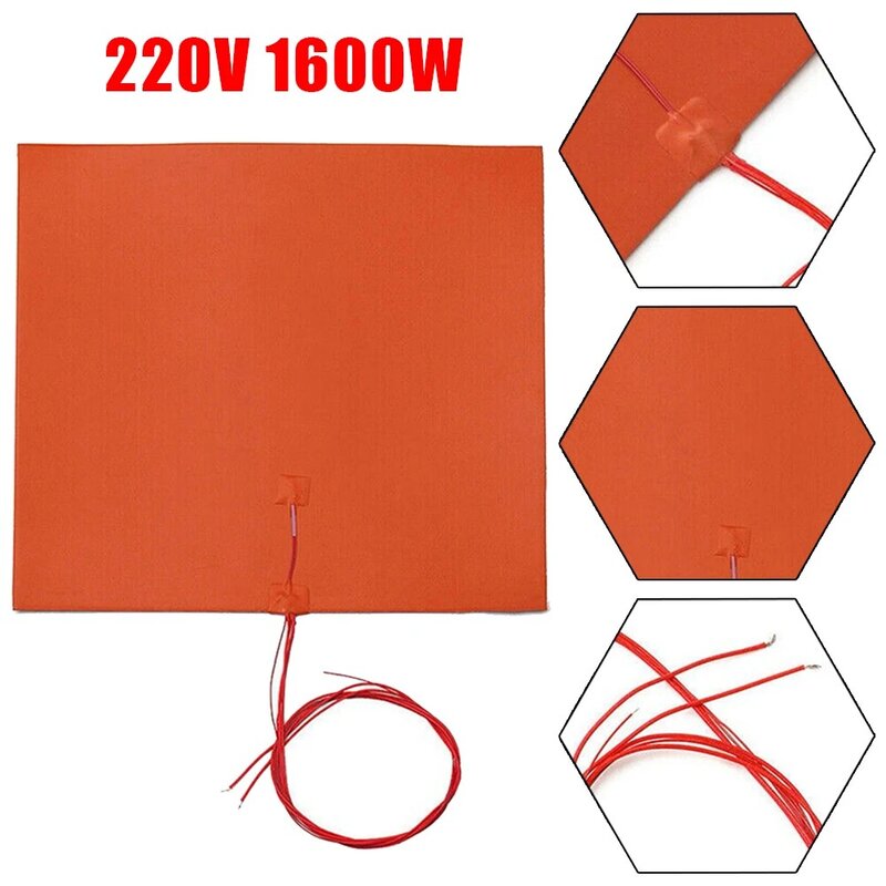 Engine Oil Tanks Silicone Heater Pads 450x450mm 220V 1600W Silicone Heater Mat-Pad For Printer Heated Bed Mat For Printers