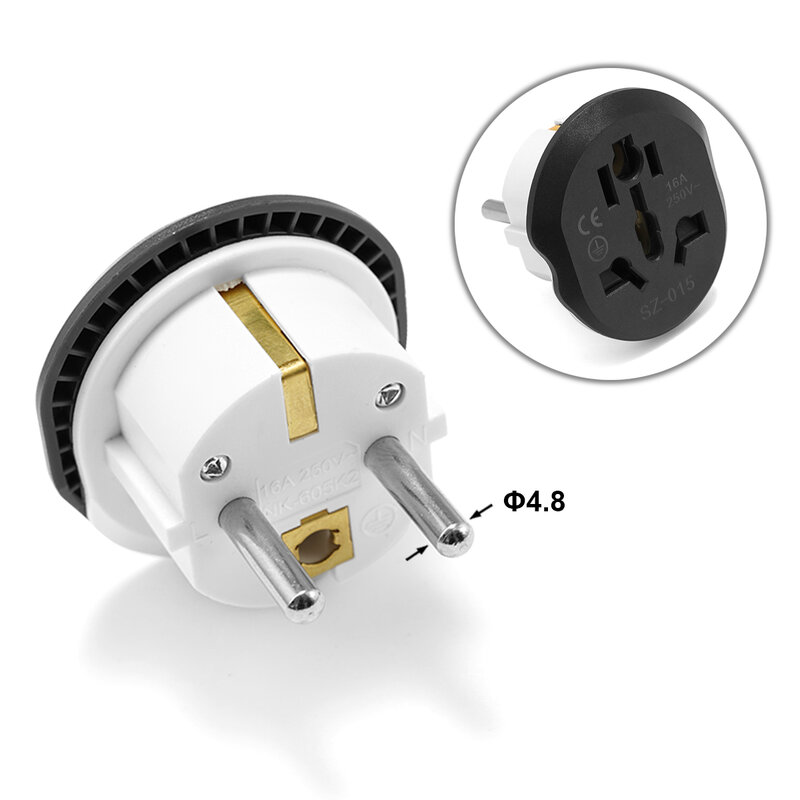 Universele Europese Eu Plug Adapter Au Uk Amerikaanse Us Naar Eu Travel Adapter Elektrische Plug Power Charger Sockets Stopcontact