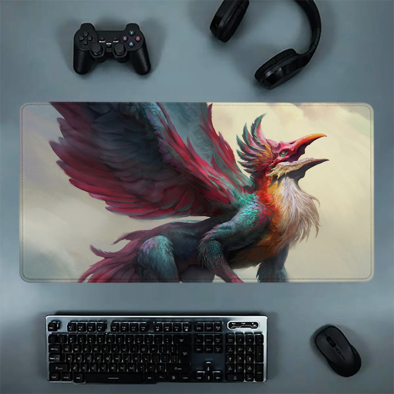 Fantasy Animals Gaming Mouse Pad Xxl Desk Mat Computer Accessories Deskmat Game Mats Mousepad Gamer Mause Anime Office Pads Pc