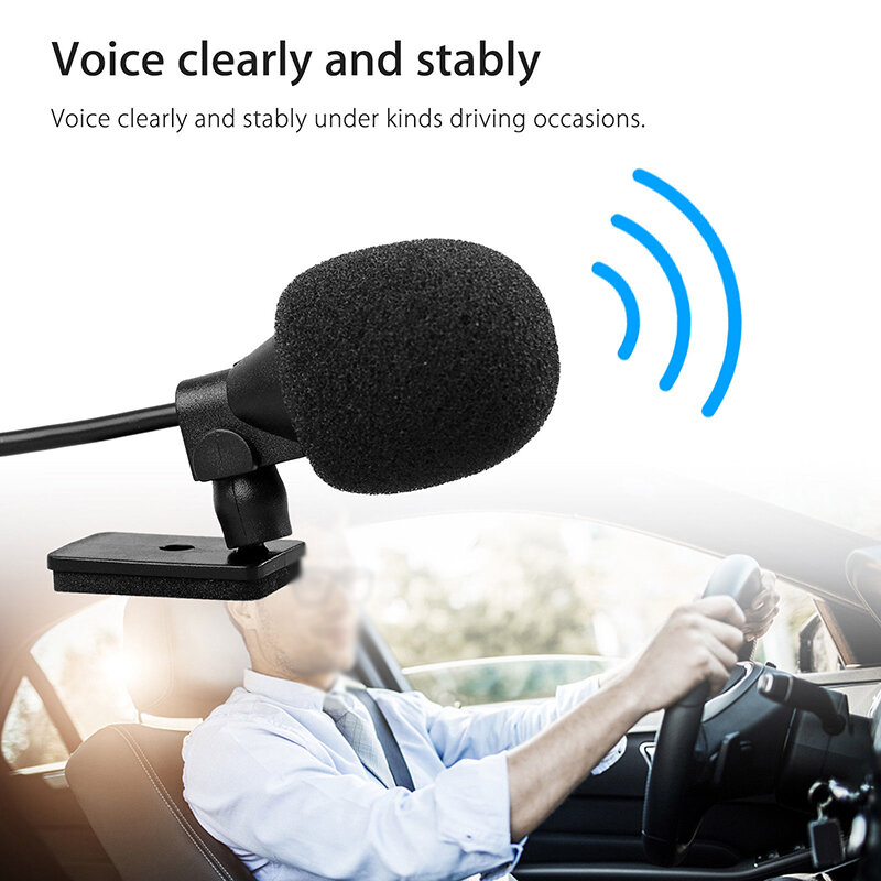 Microfono per auto per DVD e Navigator-nuovo di zecca, alta qualità, connettore da 2.5mm, cavo da 5m, sensibilità All-Direction-32DB