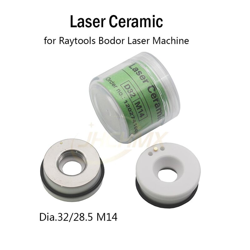 Jhchm laser bicos de cerâmica titular dia.32mm m14 para raytools bt240s bm114s bm109 bmh111 114 bodor máquina de corte a laser de fibra