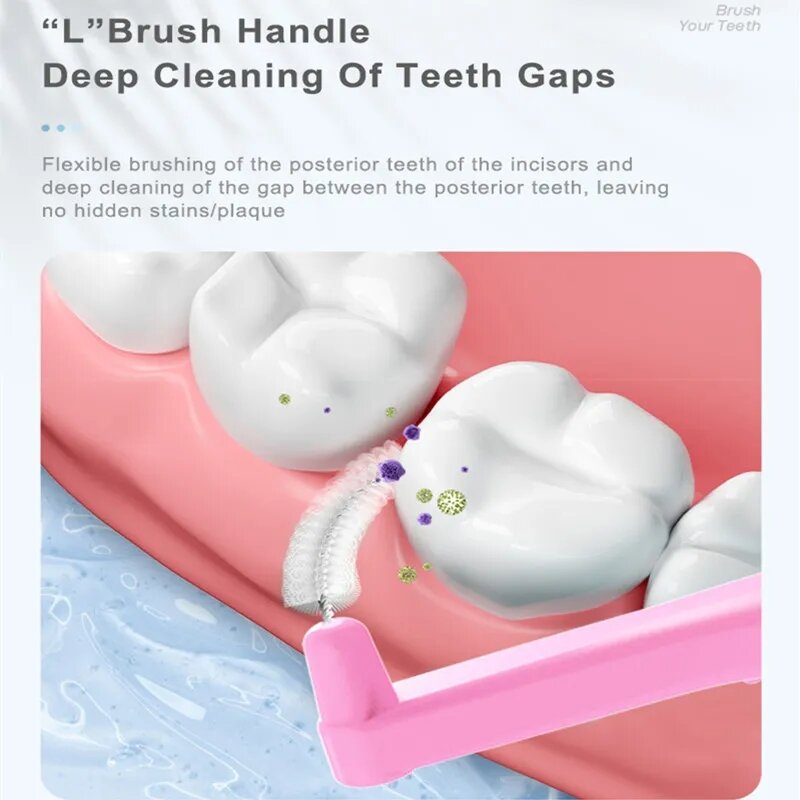 20ชิ้นแปรงซอกฟันรูปตัว L สำหรับจัดฟันฟอกสีฟันทำความสะอาดไม้จิ้มฟันดูแลสุขอนามัยช่องปาก