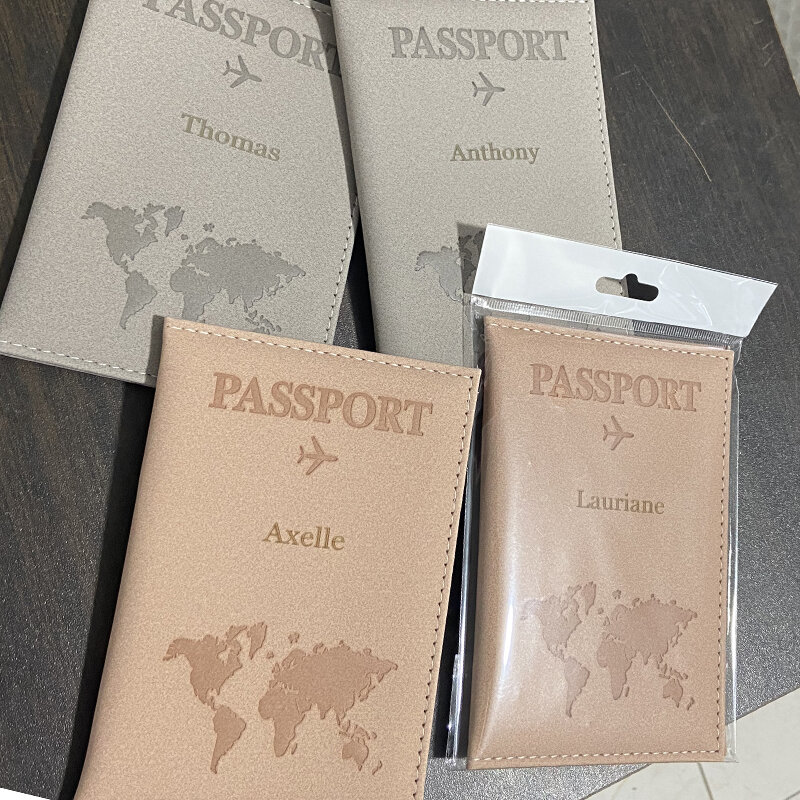 Nazwa własna na etui na paszport portfel podróżny etui z Pu na paszport Passeport Personnalisé (najpierw potwierdź imię i nazwisko, a następnie zrób zamówienie))