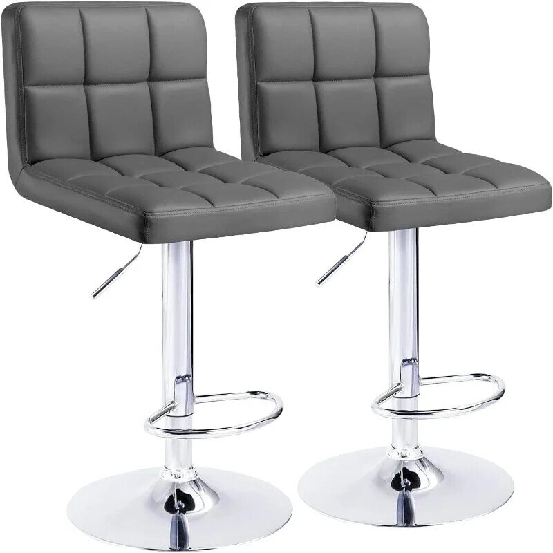Kemon Bar Stools Modern PU Leather Height Adjustable Swivel stools Armless Kitchen Counter  Chairs Hydraulic Island  St
