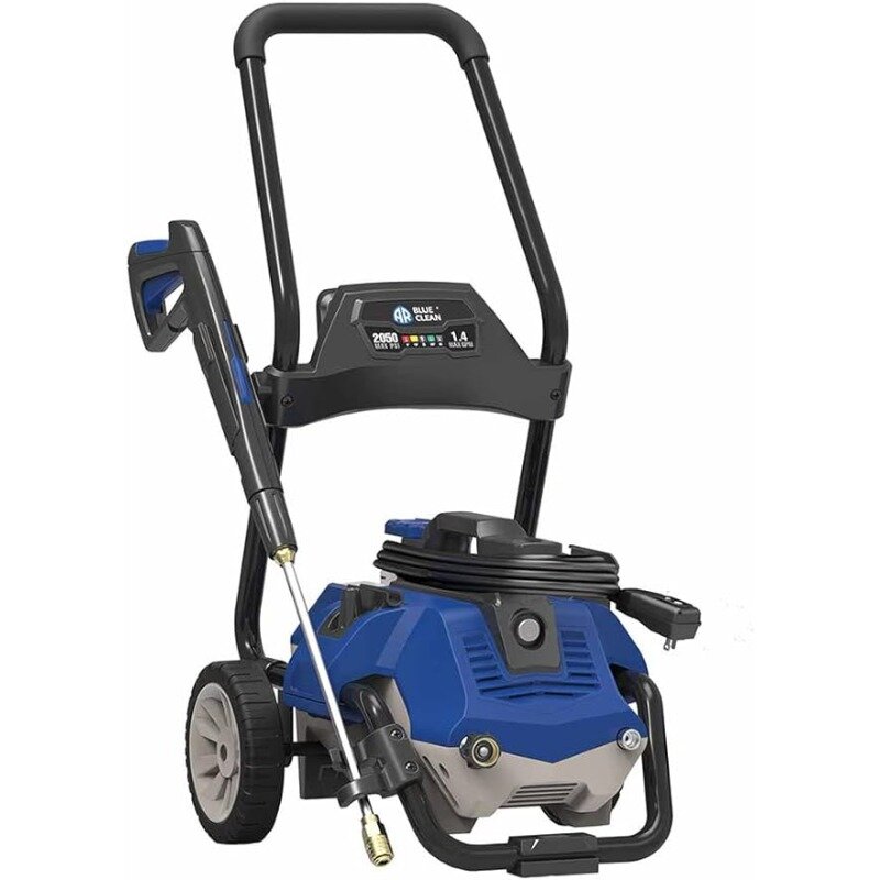 AR Blue Clean AR2N1 Electric Pressure Washer-2050 PSI, 1.4 GPM, 13 Amps Quick Connect Accessories, 2 in 1 Detachable Cart