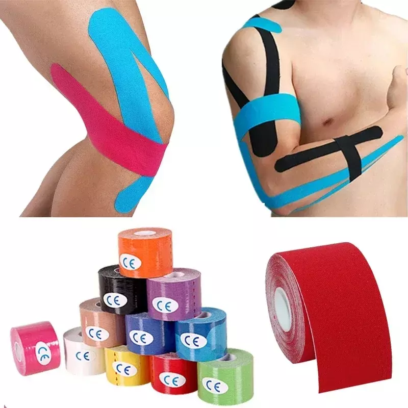 Tapes Kinesio Tape Self-Locking Bandage Types Self Adhesive Elastic Cross Ankle Self-Adhesive Sports Muscle Kinesiology Bandages
