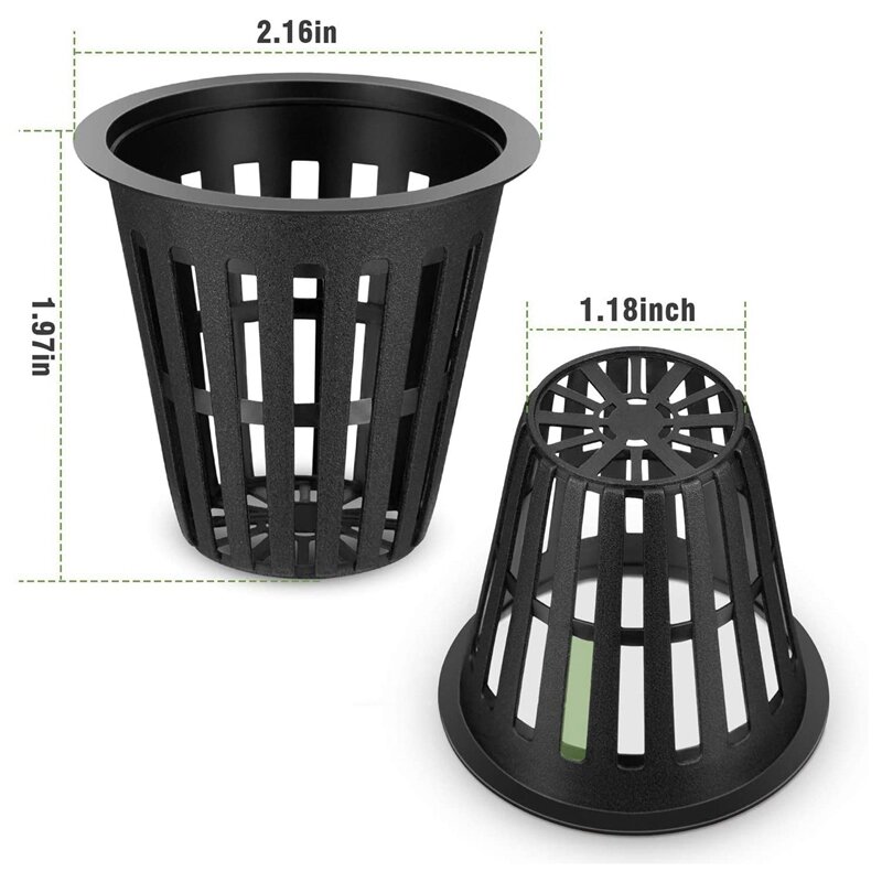 360 Pack 2 Inch Net Cups Slotted Mesh Wide Lip Filter Plant Net Pot Bucket Basket For Hydroponics