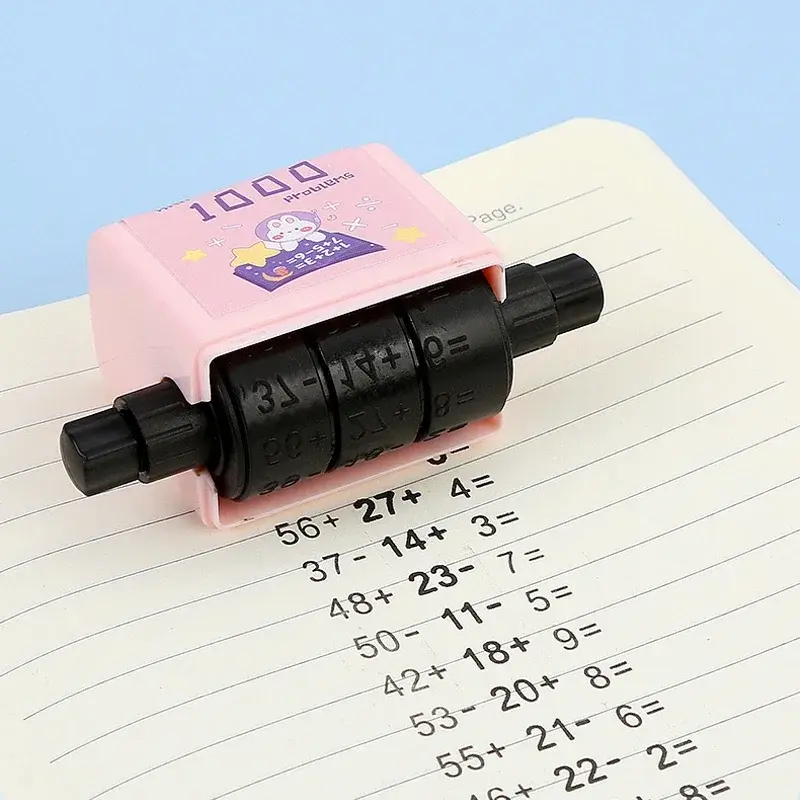 1000 domande insegnamento francobolli 3 file di rulli matematica Roller Stamp strumenti didattici operativi per bambini