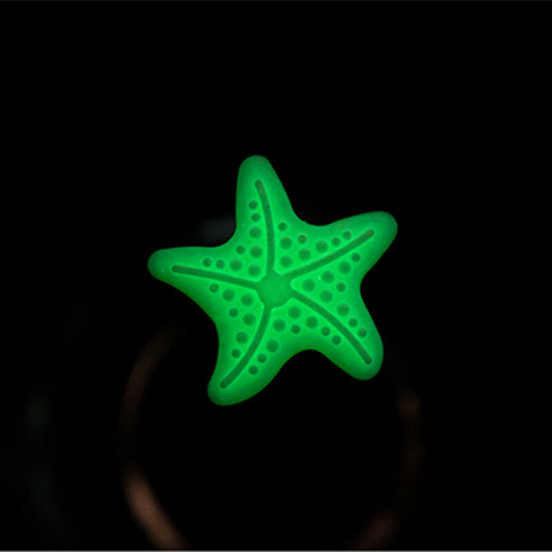 Светящиеся Настенные протекторы «Морская звезда», 1 шт., самоклеящиеся резиновые ограничители для дверной ручки, бампер, защита для шкафа, заглушки для двери