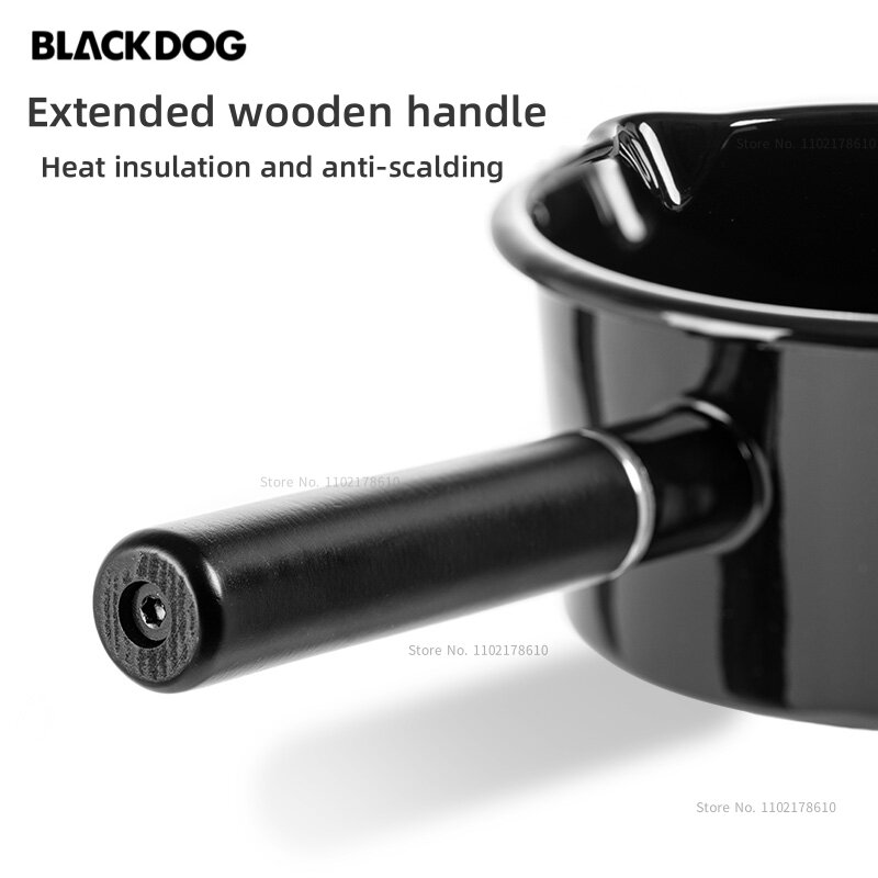 Naturehike-Blackdog Pentola smaltata di grande capacità da 1 litro Pentola antiaderente per esterni resistente alle alte temperature Da campeggio Picnic  Attrezzatura da cucina