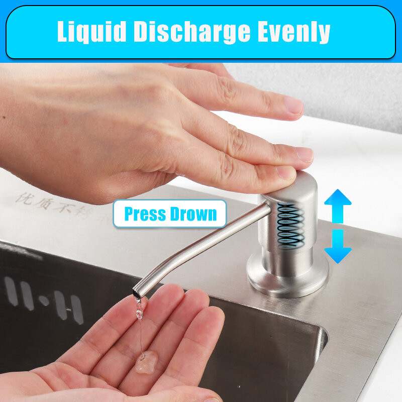 500/350ML zlewozmywak kuchenny mydło w płynie pompa dozująca mieszalnik ze stali nierdzewnej mydło w płynie butelka mydła zlewu nacisk dłoni butelka z dozownikiem mydła