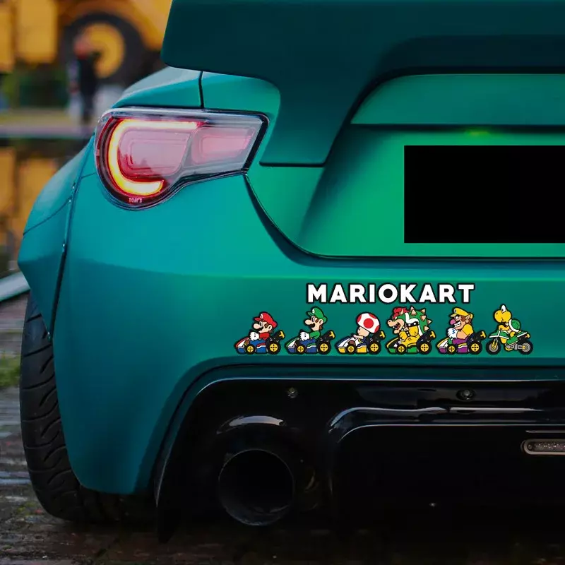 Super Mario Cartoon Stickers Toy Anime Peripheral Car Scratch Occlusion Reflective Stickers Children's Bedroom Stickers Toy Gift