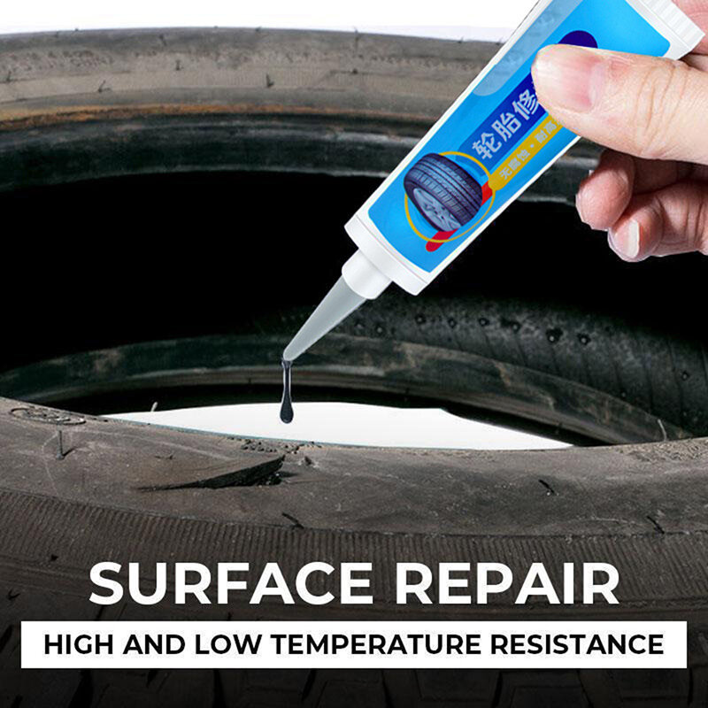 2 pezzi riparazione pneumatici colla nera liquido gomma resistente all'usura adesivo Non corrosivo pelle a legame istantaneo