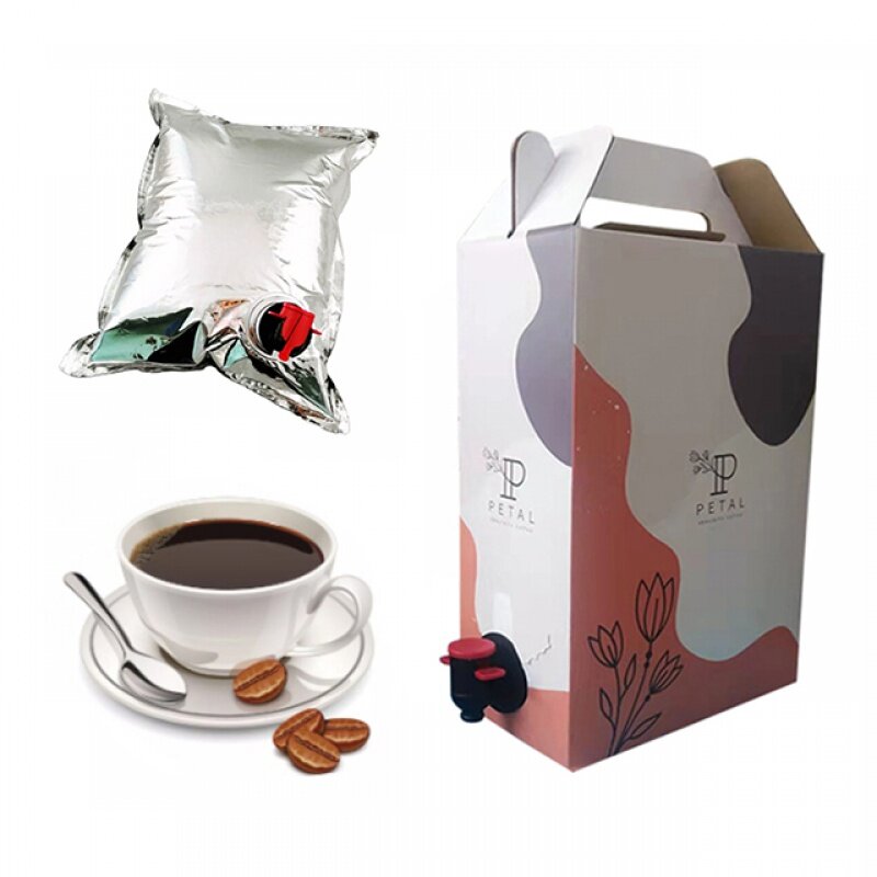 Prodotto personalizzato personalizzato 1L 2L 3L 5L Cold Brew Coffee Bag In Box Dispenser/Dispenser per scatola di caffè da asporto