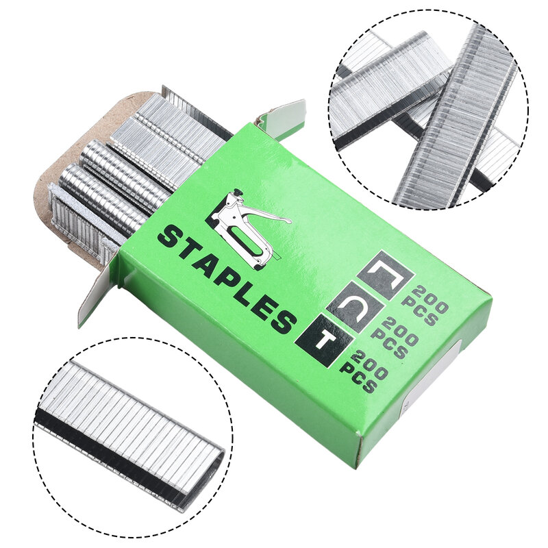 Staple Nails Spares Steel U/ Door /T Shaped 600 Pcs For DIY For Woodworking Excellent Service Life High Quality