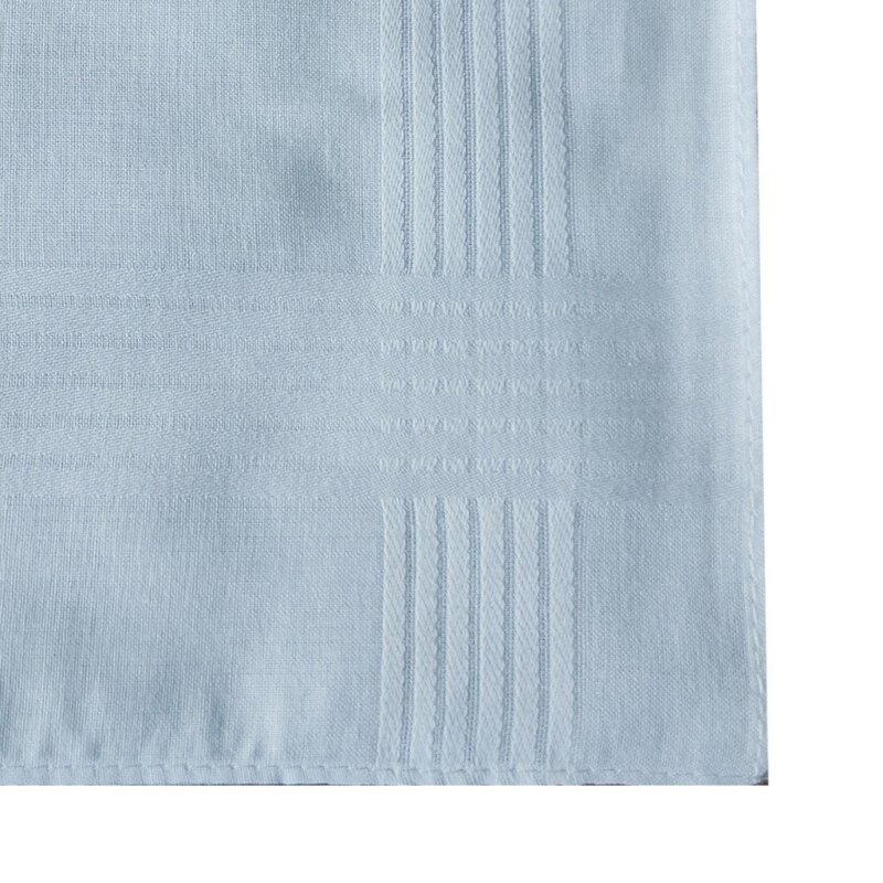 F42F Absorbent Handkerchiefs Soft Square Towel Kerchief Men White Bandannas Hankies Sweat Wiping Towel Pocket Square 6PCS