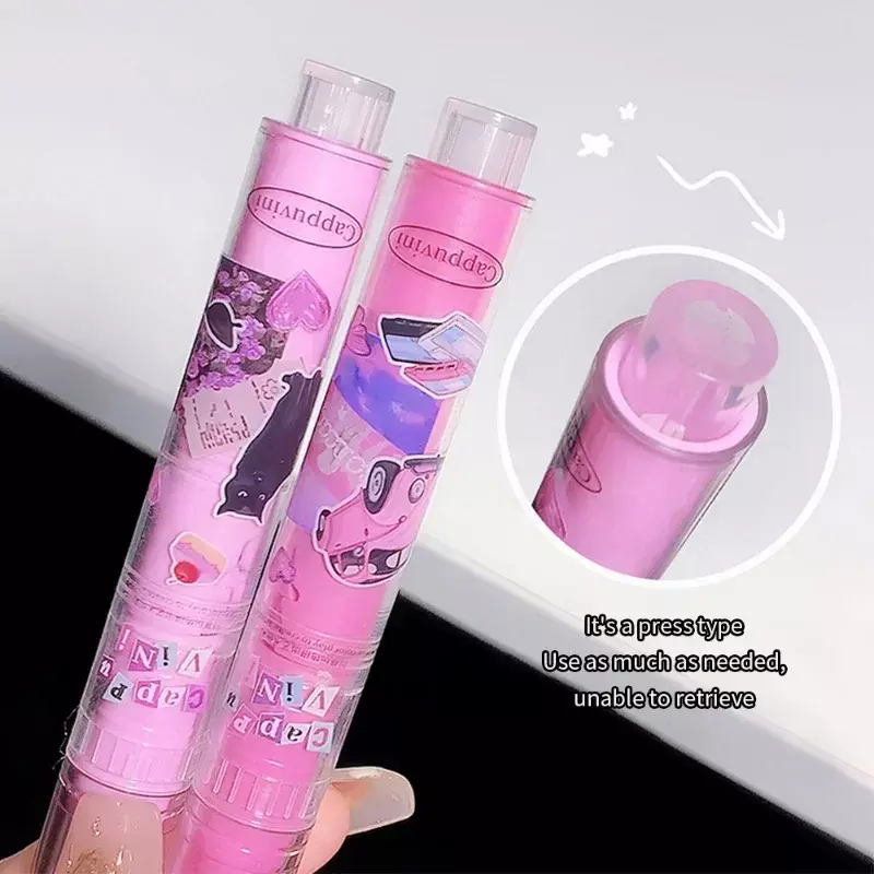 Love Shape Jelly Lipstick Waterproof Non-stick Cup Mirror Solid Lip Gloss Clear Lasting Moisturizing Lip Stick Makeup Cosmetic