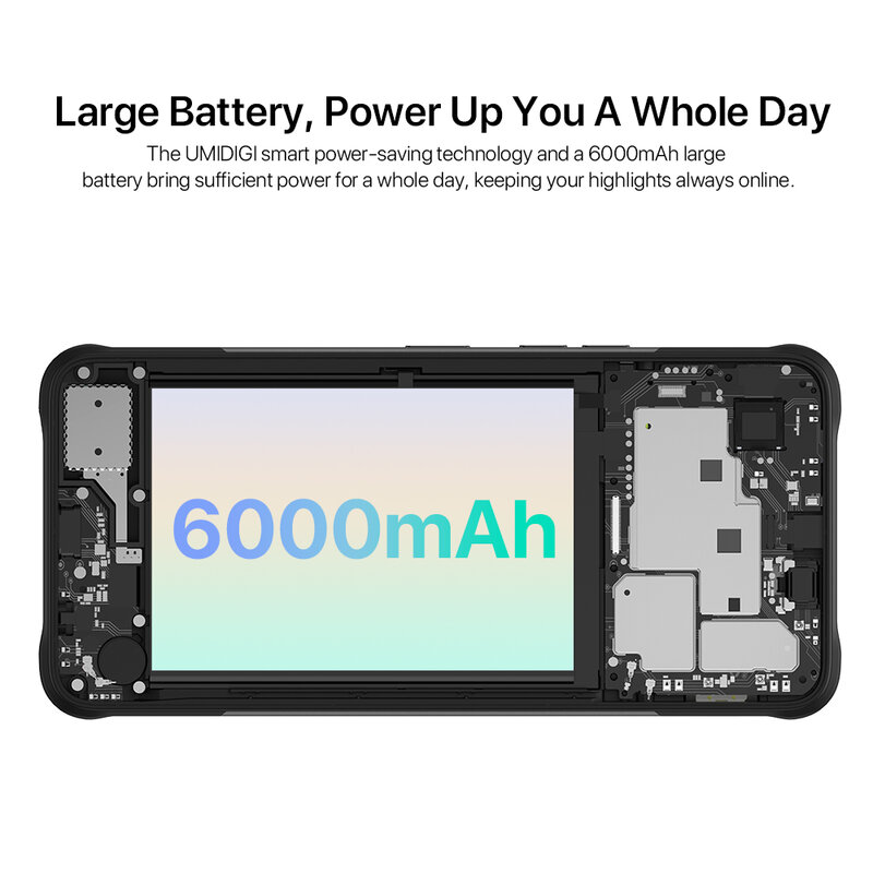 UMIDIGI G5 메카 스마트폰, 6.6 인치 FHD + 스크린, 8GB + 128GB, 안드로이드 13, 6000mAh 배터리, 옥타코어 50MP 카메라 휴대폰