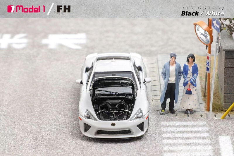 **Pre-order **Focal Horizon FH x Model One 1:64 LFA White Black limited69 Diecast Model Car