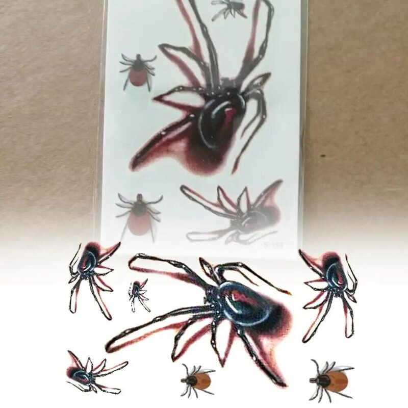 Spider Transfer autoadesivo del tatuaggio leggero creativo adesivo del ragno del tatuaggio temporaneo impermeabile di moda per l'adulto