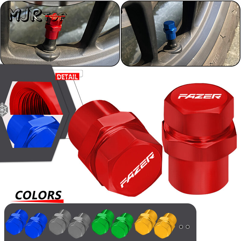 Fazer 오토바이 CNC 휠 타이어 밸브 캡, 타이어 방진 밀폐 보호 커버, FZ1 FZ1S/N FZ6 FZ6S/N FZ8
