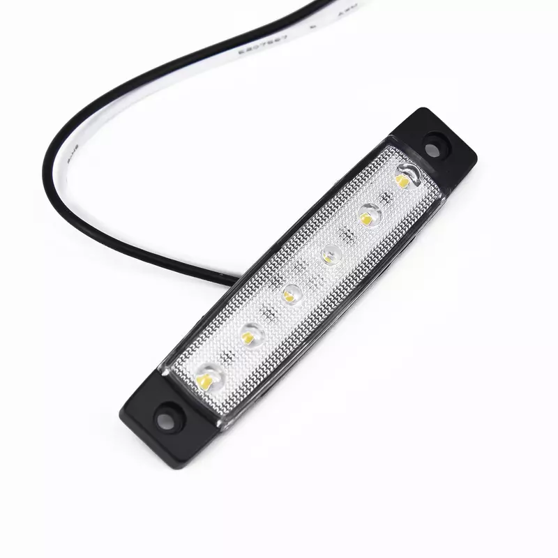 White 12V 6 LED Side Marker Light For Trailer Truck Boat BUS Indicator RV Lamp Waterproof  Low Power Consumption Side  Lights