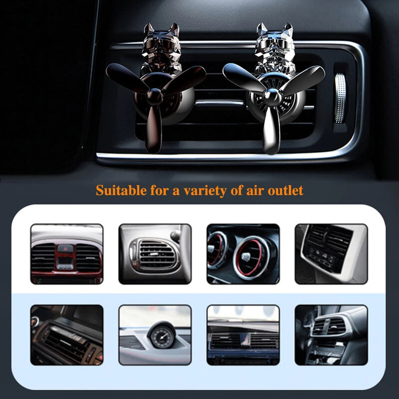 Little Bulldog Pilot Car Air Freshener perfume Automobile Interior Perfume Clip Fragrance Ornament Car Accessories