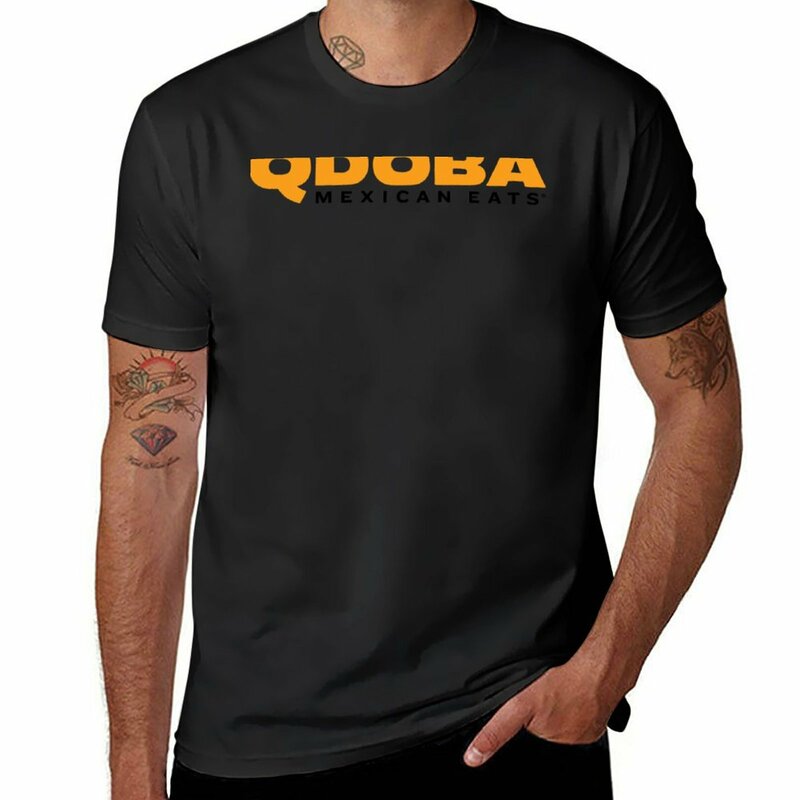 Qdoba-Camiseta vintage para hombre, camisa divertida en blanco, personalizada, Lisa