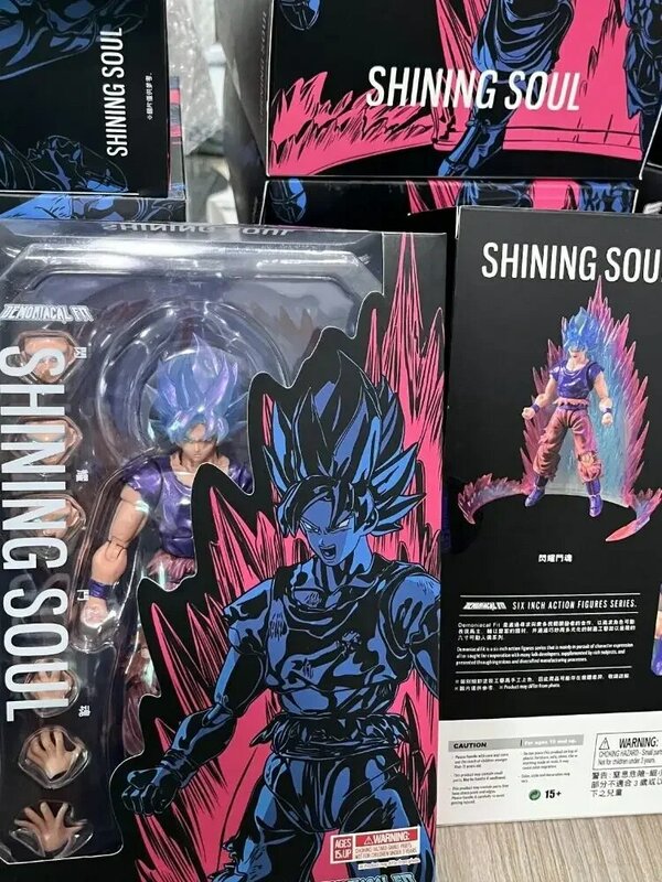 July Reissue - Dragon Ball Demoniacal Fit DF SHF Shining Soul Super Saiyan God Anime Son Gouku Action Figure Toy Model Gift