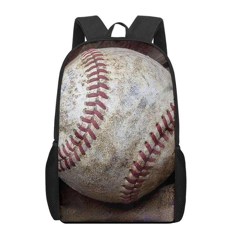 Mochila escolar de beisebol para meninos e meninas, mochila para crianças adolescentes, mochila de ombro casual, mochila de grande capacidade