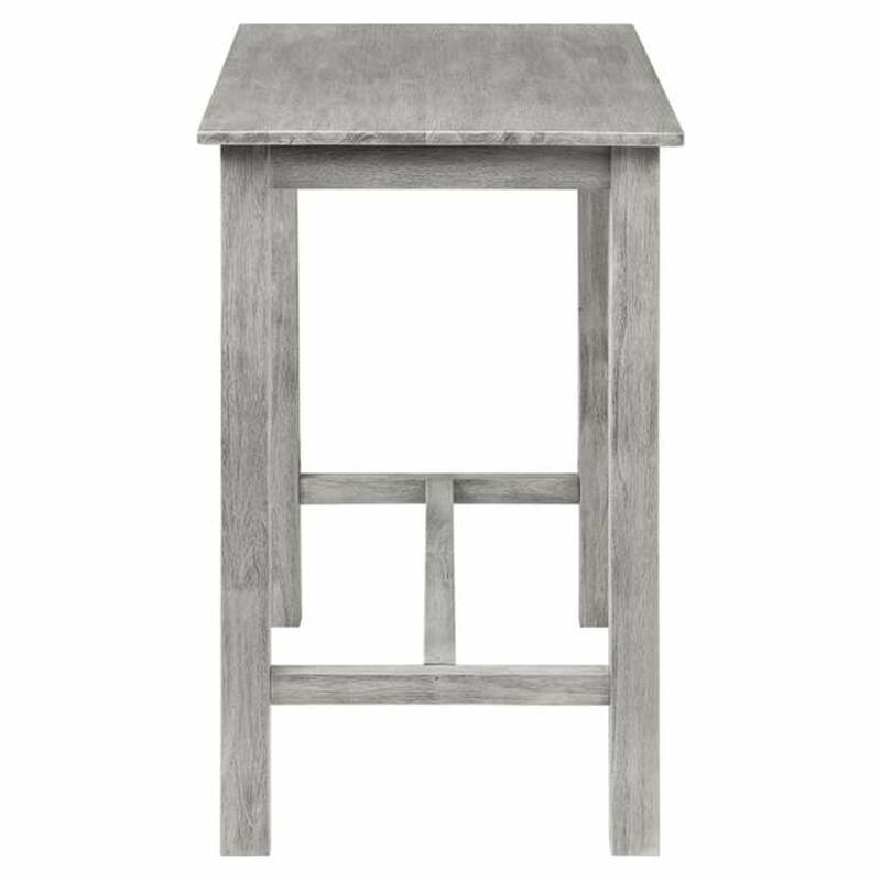Bistro Bar Pub Table in Storm Gray Wire-Brush Kitchen Counter Height Dining Table