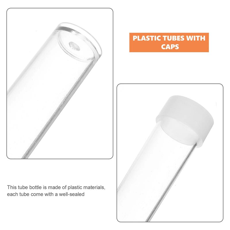 30 pezzi contenitore di plastica trasparente Glitter paillettes bottiglia vuota tubi di monete contenitori di paillettes polvere secca semplice coperchio artigianale