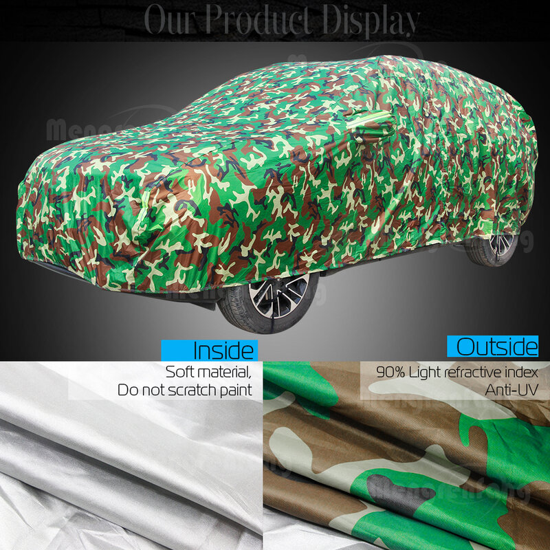 Waterproof Camouflage Car Cover For Kia Amanti 2003-2012 Outdoor Anti-UV Sun Shade Snow Rain Prevent Auto Cover Windproof