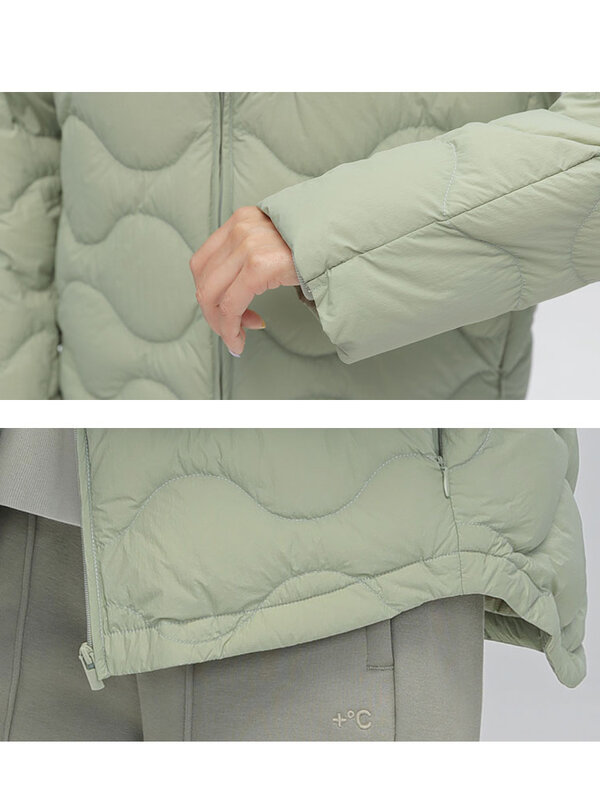 Зимний женский пуховик 90%, стеганое пальто из ткани без воротника, легкие свободные парки, подарок высокого качества