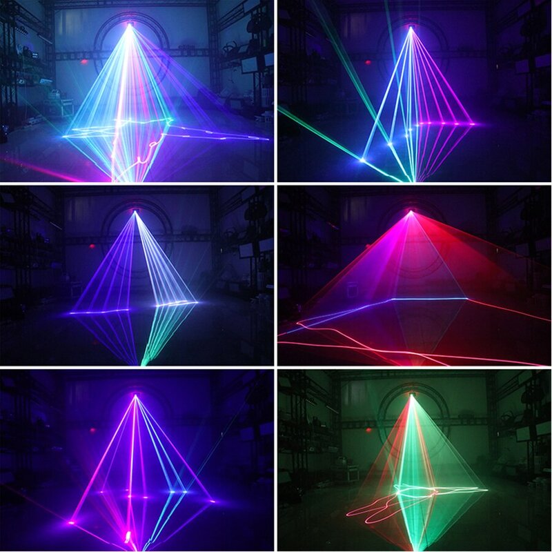 RGB 레이저 500MW 빔 라인 스캐너 프로젝터 DMX 전문 디스코 DJ 웨딩 파티 바 클럽 무대 조명