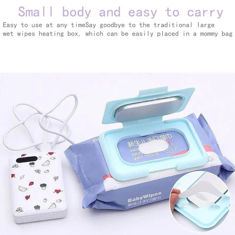 Podgrzewacz do wycierania niemowląt o dużej pojemności wilgotne chusteczki dla niemowląt podgrzewacz USB zasilany z regulowaną temperaturą do użytku domowego z wyświetlaczem cyfrowym